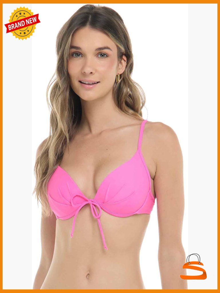 Molded Cup Underwire Push Up Bikini Top X-Small Nylon Spandex